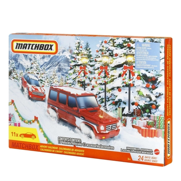 : Matchbox Advent Calendar 24 Days 11 Vehicles / Cars & 13 accessories - Picture 1 of 7